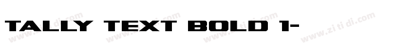 Tally Text Bold 1字体转换